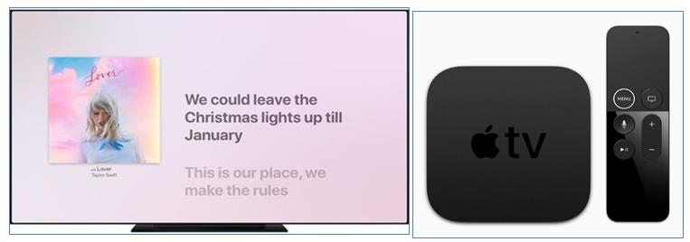 ис. 1 Пример технического оснащения аудитории кружка на базе Apple TV (фотоколлаж составлен автором на основе [7,8])