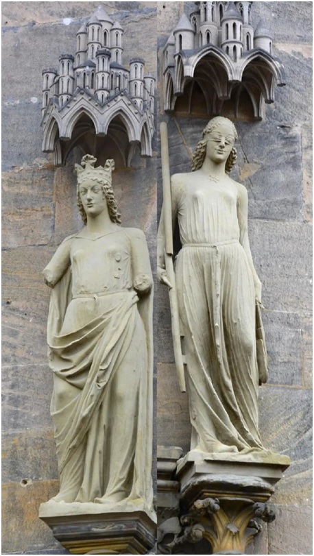 Рис. 2. Экклесия и Синагога, XIII век, Бамберг, Германия